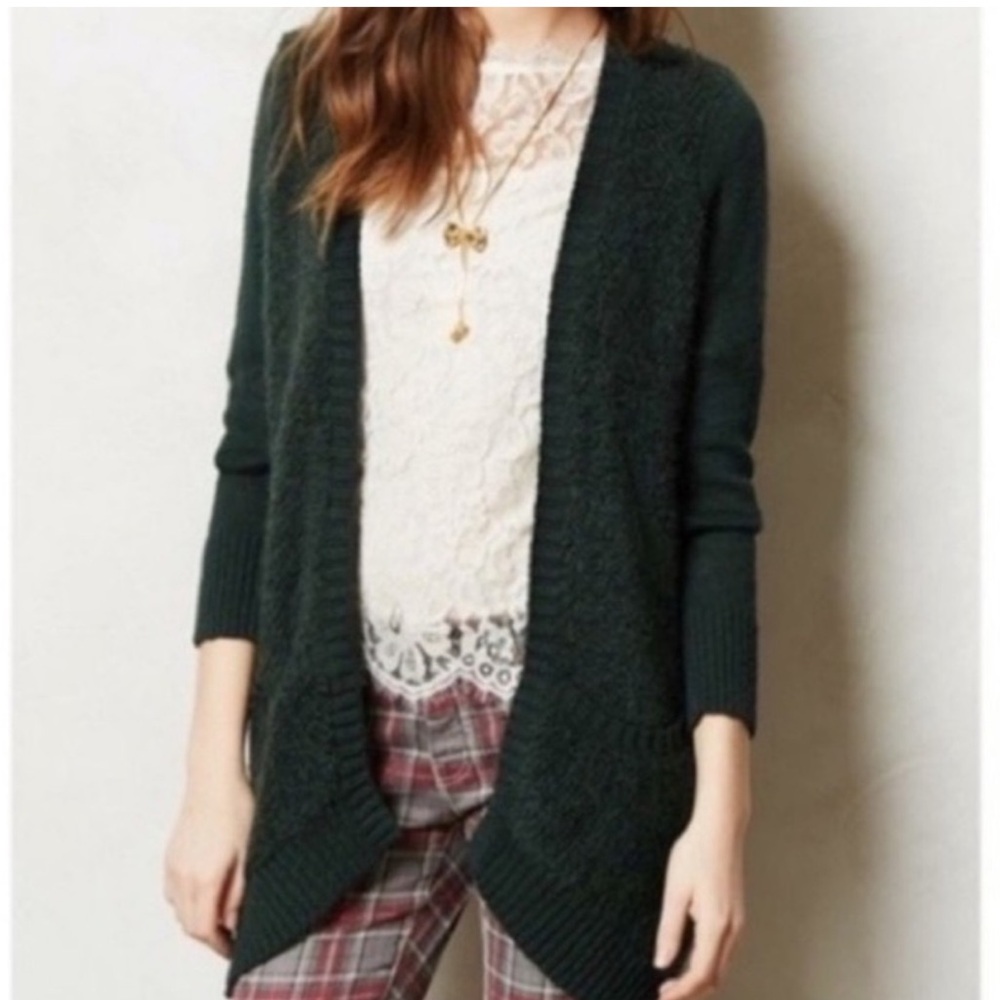 Anthropologie Sleeping on Snow Boucle Cardigan